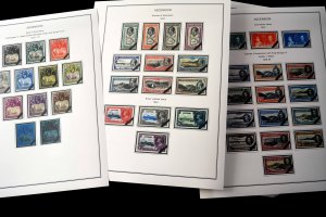 COLOR PRINTED ASCENSION ISLAND 1922-1999 STAMP ALBUM PAGES (104 illustr. pages)