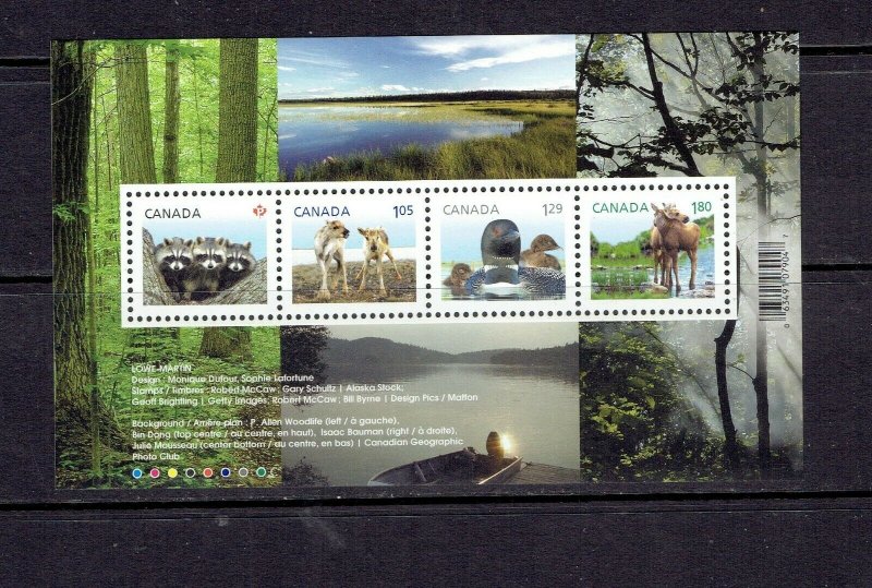 CANADA - CP - 2012 BABY WILDLIFE DEFINITIVES SOUVENIR SHEET - SCOTT 2504 - MNH