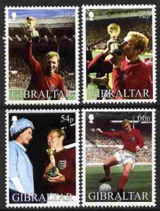 GIBRALTAR - 2002 - WC History, England Winners - Perf 4v Sheet-Mint Never Hinged