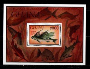 Ghana 1993 - Fish - Souvenir Stamp Sheet - Scott #1578 - MNH