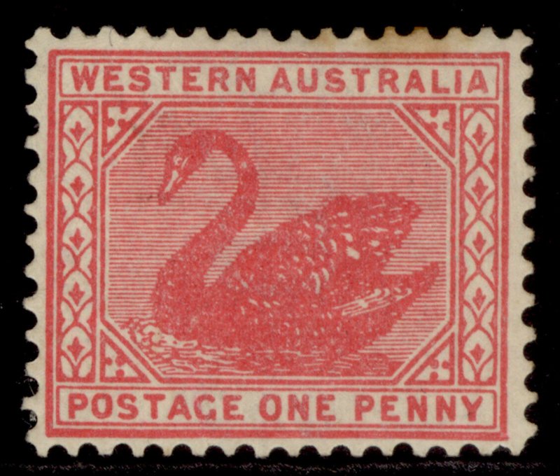 AUSTRALIA - Western Australia QV SG117, 1d carmine-rose, M MINT. Cat £29. 