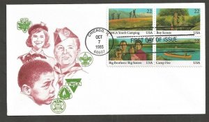 1985 US Boy Scouts # 2160-3 IYY FDC