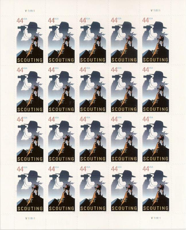 US 4472 Scouting 44c sheet 20 (sealed) MNH 2010