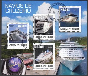 Mozambique 2014 Cruise Ships Sheet Used / CTO