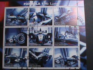 TAJIKISTAN -2000-MC LARREN-FORMULA 1-RACE CARS CTO SHEET VERY FINE