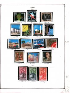 Collection,  Spain Part B Scott Album Page, 1964/1970, Cat $72 Mint & Used