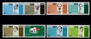 IRELAND Sc# 207a - 213a MNH FVF Set 4 x Pair 1966 Easter Rising