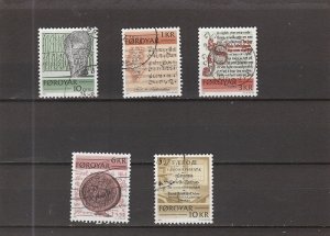 Faroe Islands  Scott#  65-69  Used  (1981 Historic Writings)