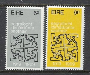 Ireland 272-73 MNH 1968 Int'l Labor Organization (ap3792)