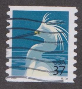 US #3829 Snowy Egret Used PNC Single plate #V3222