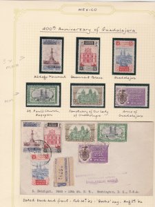 mexico  1942 mint never hinged and mounted mint stamps & cover ref r12728