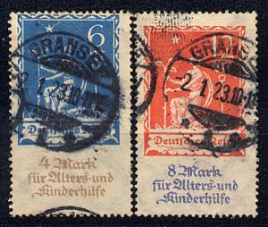 Germany Reich Scott # B3 + B4, used