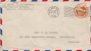 United States, California, Airmail, Postal Stationery