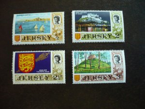 Stamps - Jersey - Scott# 34,37-39 - Mint Never Hinged Set of 4 Stamps