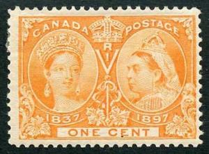 Canada SG123 1897 QV 1c Orange-yellow Jubilee P12 M/M