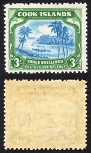 Cook Island SG145 1944 3/- Top and Key Value U/M Cat 45 pounds