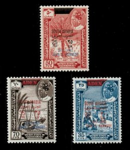 Aden/Quaiti 1966 - Sultan Awadh, South Arabia, JFK OVPT, REVAL - Set of 3v - MNH