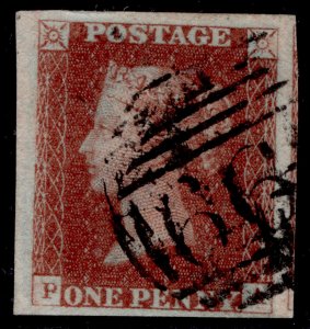 GB QV SG8, 1d red-brown PLATE 47, VERY FINE USED. Cat £38. PA