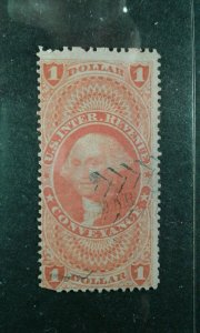 US #R66c used cut cancel e204 8071