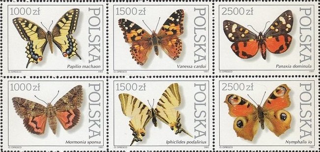 Poland 1991 MNH Stamps Scott 3055a Butterflies