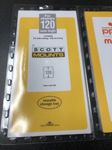 Prinz Scott Stamp Mount Clear (Pack of 7) (240x120mm) STRIP   Group Of 3