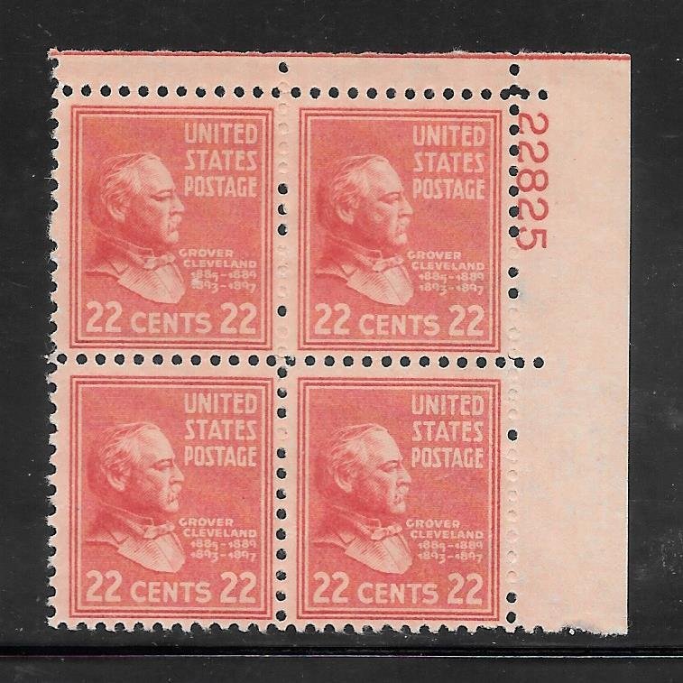 #827 MNH Plate Block of 4