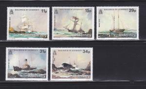 Alderney 32-36 Set MNH Ships, Shipwrecks (A)