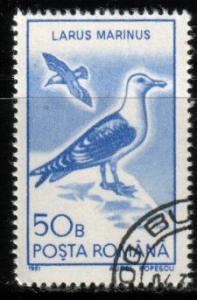 Great Black-backed Gulls, Romania stamp SC#3639 Used