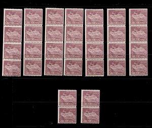 CANAL ZONE Sc# 154 LOT OF  16 Pairs MNH,OG  inc. 2 LINE PAIRS