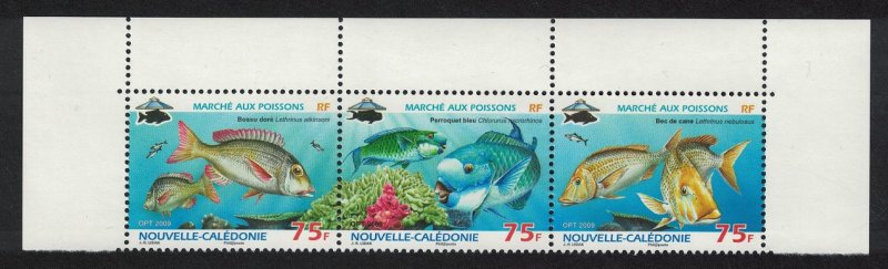 New Caledonia Fish Top strip of 3v SG#1461-1463 MI#1489-1491