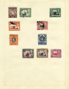 BRITISH KUT; 1938-40s early GVI issues useful used range of values on album page