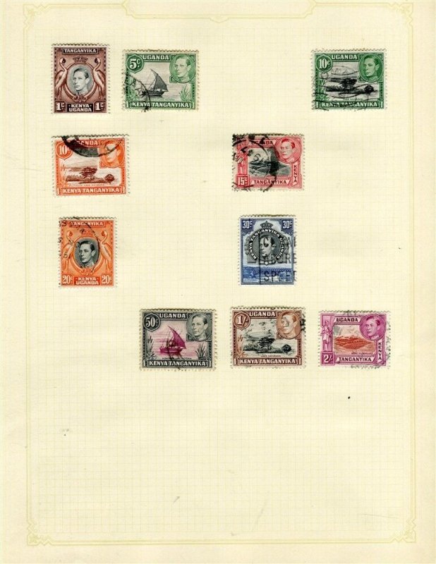 BRITISH KUT; 1938-40s early GVI issues useful used range of values on album page