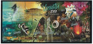 Vanuatu 757 MNH 1999 Millennium Sheet (fe8769)