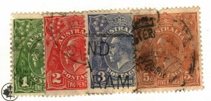 Australia #114, 116-7, 120 used