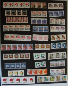 US Coil Strips All MNH – FV 17.99 – Many Plate Numbers