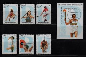 Cuba - #3294 - 3299  1992 Summer Olympics - Used