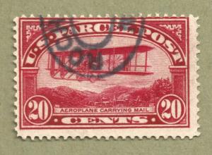 Scott #Q8 20 cent Red Airplane Carrying mail Parcel post.