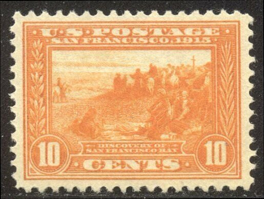 U.S. #400A CHOICE Mint XF NH w/ Cert - 1915 10c Pan Pacific, Orange