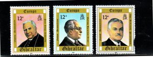 GIBRALTAR #390-392  1980  EUROPA    MINT  VF NH  O.G  c