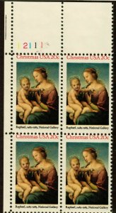 Scott 2063 20¢ Niccolini Cowper Madonna Plate block of 4 MNH Free Shipping!!!