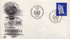 United Nations Geneva, First Day Cover