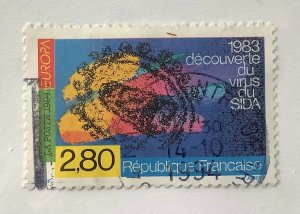 France 1994 Scott 2419 used - 2.80fr, Europa, Discovery of the AIDS Virus