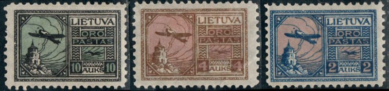 Lithuania  #C18-20  Mint H CV $3.45