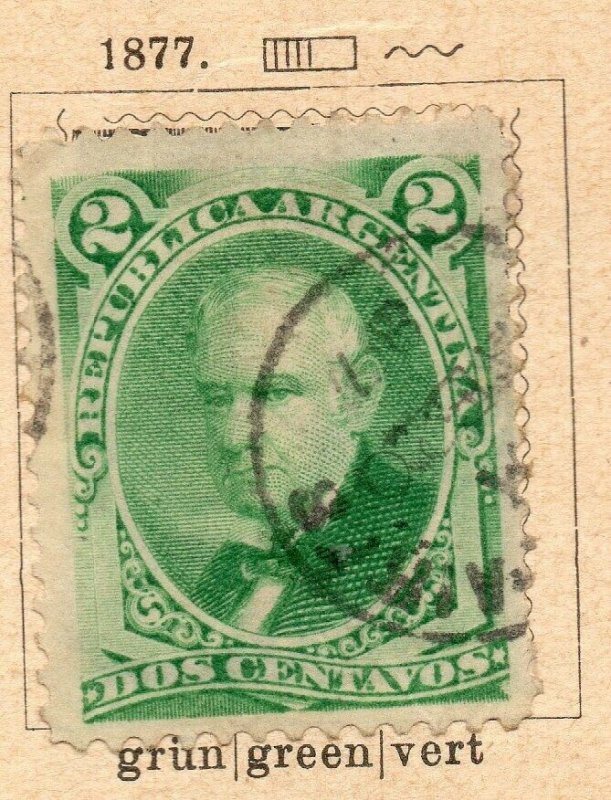 Argentina 1877 Early Issue Fine Used 2c. NW-11790