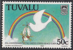 Tuvalu 1986 MNH Sc #362 50c Peace Corps 25th Anniversary