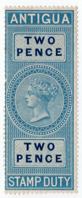 (I.B) Antigua Revenue : Duty Stamp 2d (1870)