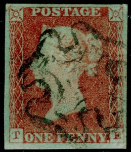 SG8, 1d red-brown PLATE 23, FINE USED. Cat £60. BLACK MX. 4 MARGINS. TE 