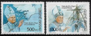 Guinea-Bissau #885-6 MNH Set - Pope John Paul II Visit