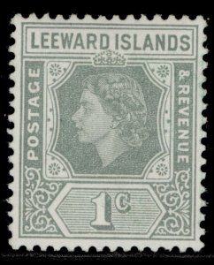 LEEWARD ISLANDS QEII SG127, 1c grey, LH MINT.