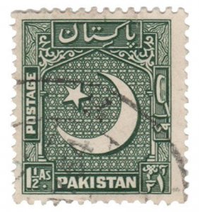 PAKISTAN STAMP 1952 - 53 SCOTT # 48. USED. # 4